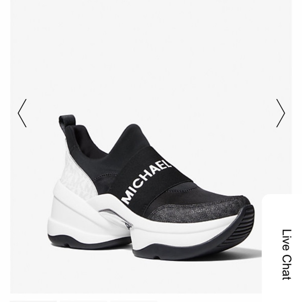 Michael Kors Olympia Logo Tape Scuba Slip-On Trainer